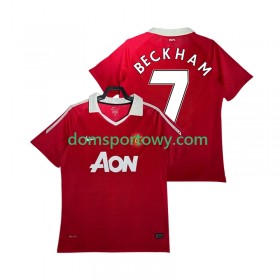 Koszulka Manchester United BECKHAM 7 2010 2011 Retro Domowe Koszulki Piłkarskie Krótki Rękaw